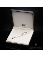 Montblanc Boheme Blanche Blue Line Rollerball Fineliner Guilloche ID 111344 OVP