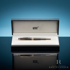 Montblanc Meisterst&uuml;ck Solitaire Gold and Black Classique Rollerball ID 35982