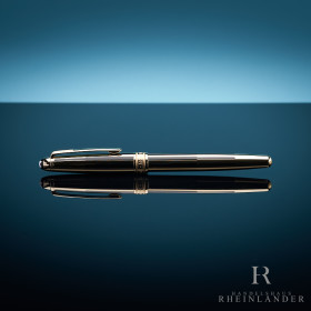 Montblanc Meisterst&uuml;ck Solitaire Gold and Black Classique Rollerball ID 35982