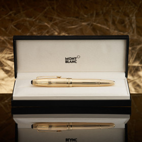 Montblanc Solitaire LeGrand Solid Gold Pinstripe Guilloche Fountain Pen 1467 ID