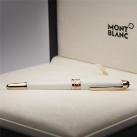 Montblanc Meisterst&uuml;ck White Solitaire Mozart Fountain Pen Rotgold ID 111941 OVP