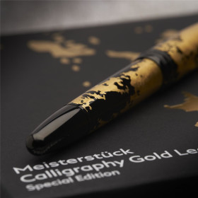 Montblanc Meisterst&uuml;ck Solitaire Gold Leaf Calligraphy Fountain Pen ID 119688