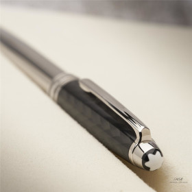 Montblanc Solitaire Carbon Steel Classique No 163 Roller Ball Fine Liner ID 5833
