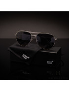 Montblanc Modern Sunglasses Silver Metal Frame Grey Lenses MB 546S ID 113742 OVP