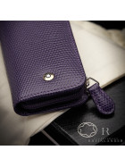 Montblanc Leather Goods Boheme Duo Pen Pouch Violet Zipper Etui ID 112443 OVP