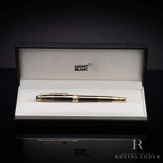 Montblanc Meisterstück Solitaire Black and Gold No 144 Fountain Pen ID 35978 OVP