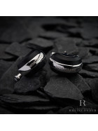 Montblanc Mens Jewellery Silver Collection Cufflinks 925 Black Titanium 102696
