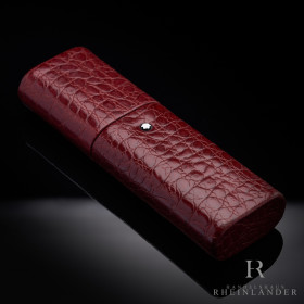 Montblanc Florence Triple Pen Pouch Crocodile Style Bordeaux Leder ID 30113 OVP