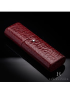 Montblanc Florence Triple Pen Pouch Crocodile Style Bordeaux Leder ID 30113 OVP