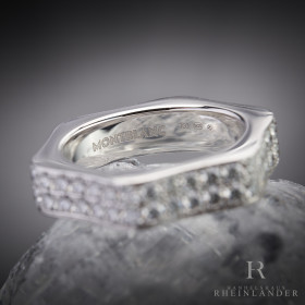 Montblanc Ladies Fine Jewellery 4810 White Gold 53 Medium Pav&eacute; Diamonds 10403253