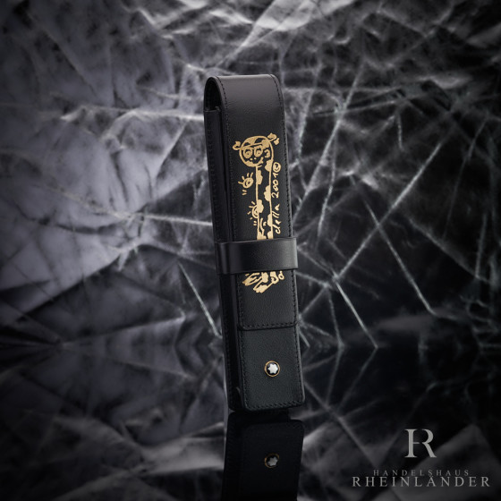 Montblanc Meisterst&uuml;ck Siena Single Black Leather Etui Della Edition 30301 OVP