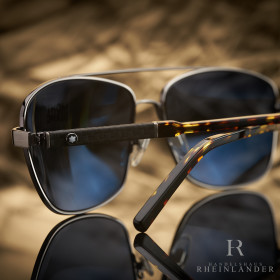 Montblanc Eyewear Sunglasses Aviator Stainless Steel Silver Brown Grey Glasses