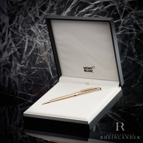 Montblanc Meisterstück Solitaire Geometry Champagne Gold Ballpoint Pen ID 118103