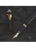 Montblanc Boheme Rouge Midsize Gold Fountain Pen Füllfederhalter ID 25101 OVP