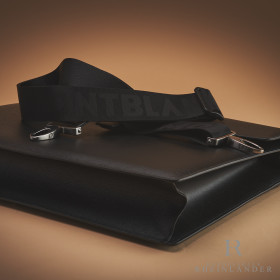 Montblanc Leather Goods Westside Briefcase Single Gusset Black Aktentasche 7578