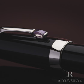 Montblanc Boheme Violet Platinum Line Black Resin Fountain Pen F&uuml;ller ID 36107