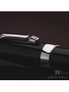 Montblanc Boheme Violet Platinum Line Black Resin Fountain Pen Füller ID 36107