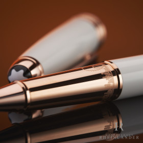 Montblanc White Solitaire Red Gold Singapore Special Edition Rollerball 113324