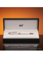 Montblanc White Solitaire Red Gold Singapore Special Edition Rollerball 113324