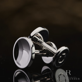 Montblanc Mens Jewellery Classic Collection Cufflinks Round Black Onyx ID 107463