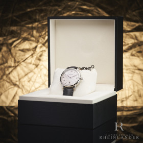 Montblanc Star Legacy 39mm Automatic Watch Date White...
