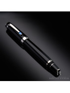 Montblanc Boheme Bleu Midsize Platinum Fountain Pen F&uuml;llfederhalter ID 25131 OVP