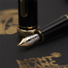 Montblanc Meisterst&uuml;ck Wedding Fountain Pen Set Black Resin Gold ID 104150 OVP
