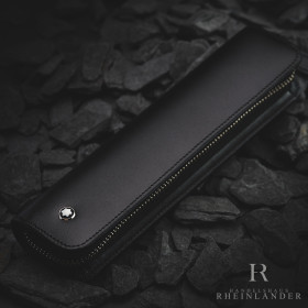 Montblanc Meisterstück Leather Goods Single Pen Pouch Zipper Black ID 101872 OVP